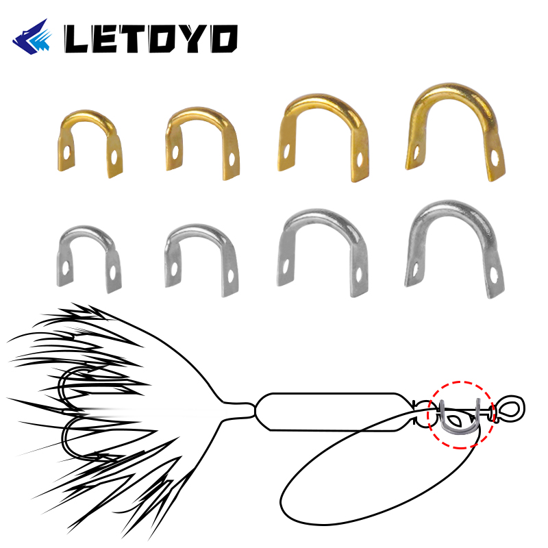 Fishing Lure Kit - LETOYO 100pcs 접힌 Clevises 숟가락 낚시