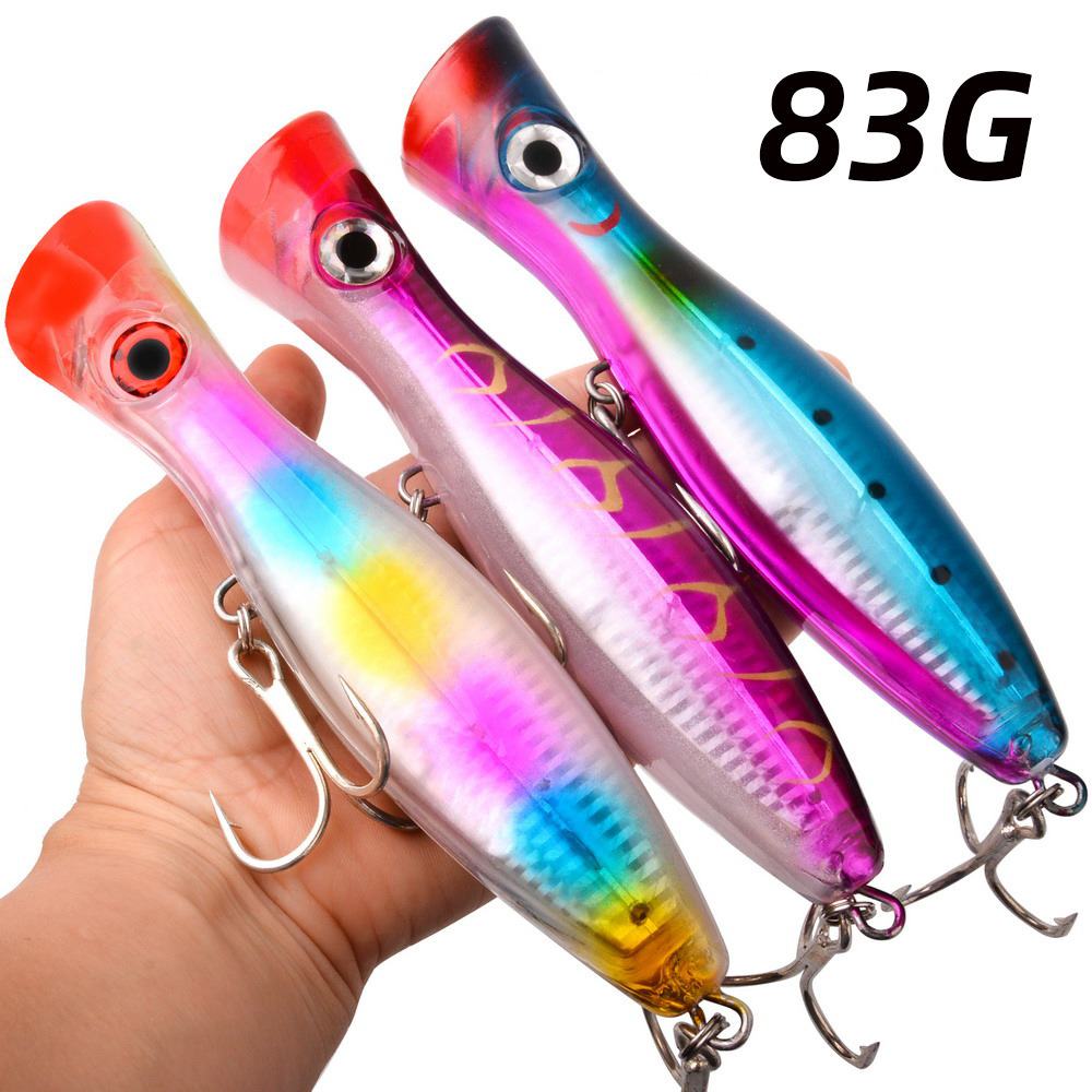 1pc 43g/83g 빅 포퍼 플로팅 워블러 낚시 미끼 - Fishing Lure Popper 리뷰 및 가격