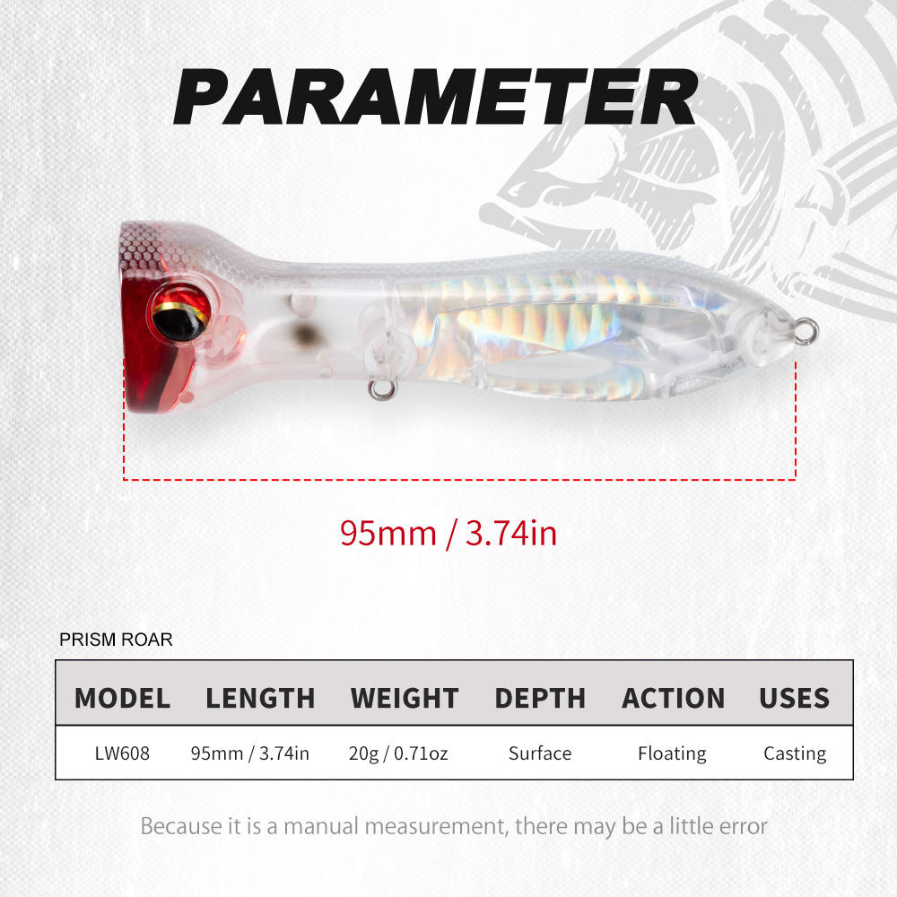 헌트하우스 탑워터 플로팅 포퍼 낚시 미끼 PRISM R - Fishing Lure Popper 리뷰 및 가격